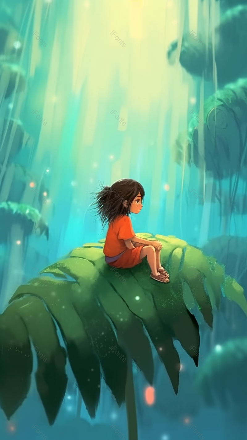 孤独的红衣小女孩坐在摄影上观望着风景创意儿童插画设计背景,插画/手绘图,插画/手绘图库,插画/手绘图下载,插画/手绘